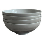 Bambeco Dakota Porcelain Birch Pattern Cereal Soup Bowls 8" Set 4 Portugal New