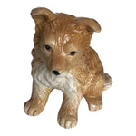 Vintage HOMCO Collie Puppy Dog Figurine Ceramic Sculpture No 8828 Tan White VG