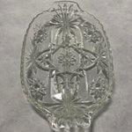Vintage Anchor Hocking PRESCUT Star Pattern Divided Relish Dish Clear Glass 10"