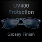 Goson Eyewear Retro Black Gloss Frame UV400 Protection Sunglasses NWT