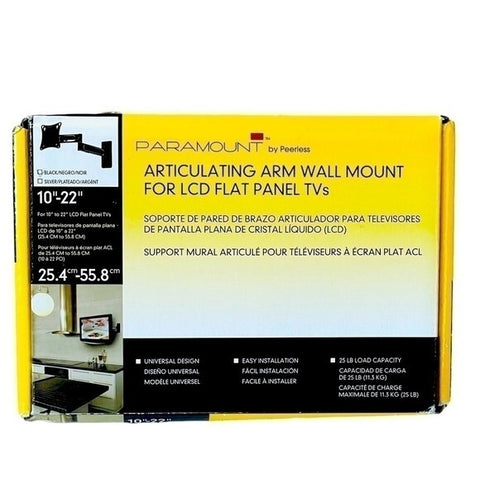 Paramount by Peerless PA730 Articulating Arm Wall Mount LCD TV 10-22" Black