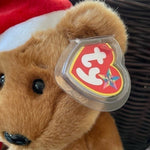 TY Beanie Buddies Christmas Holiday Brown Teddy Bear Plush Toy Rare Collectible