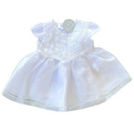 Little Blessings Baby Girl White Sheer Tulle Dress Rose Embroidered Princess NWT