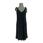 GIGI MODA Black Knot Tie Shoulder V-neck Sleeveless Midi Dress Size M