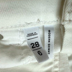 Ann Taylor LOFT Women's White Skinny Jeans Size 28/6 Mid Rise Cotton Stretch EXC