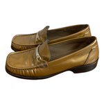 Women's Shoes BALLY Loafers Gold Patent Leather Moccasins Low Heels Moccasins
