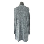 OLD NAVY Gray Long Cardigan Open Front Duster Women M 33" Knit Blazer VG