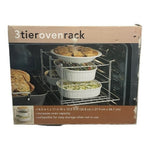 3-Tier Collapsible Oven Rack Heavy Duty Wire Rack 14.5"x11"x10.5" Silver NIB