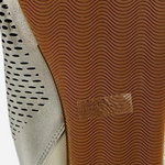 SoftWalk Corsica II Silver Metallic Leather Perforated Toe Loop Flat Sandal 9.5M