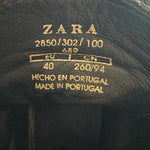 ZARA Black Tag Brown Nubuck Leather Mens Lace-Up Boots Size 7 US