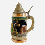King German Beer Stein Gruss Aus Heidelberg Ceramic Metal Lid .8L Hand Painted