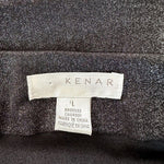 KENAR Metallic Grey Sleeveless Tank Top Scarf Collar Women L NWOT