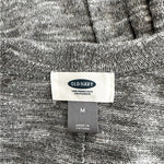 OLD NAVY Gray Long Cardigan Open Front Duster Women M 33" Knit Blazer VG
