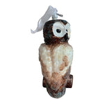 Rare Polish Blown Glass Owl Christmas Ornament 9" Handpainted Wooden Gift Box