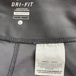 Nike Dri-FIT Womens Athletic Leggings Gray Workout Activewear Size L