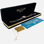 Vintage Oleg Cassini Silver-Gold Stainless Steel Women's Watch Certificate New