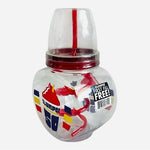 NEW 7-Eleven 50th Anniversary Slurpee Fish Bowl Cup 2016 Red Dome Lid Straw SEAL