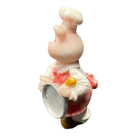 Vintage Happy Chef Pig Figurine 3.25" Ceramic Statue Limited Edition Collectible