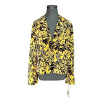 Vintage A LINE Yellow Brown Velvet Cotton Blazer Women’s Jacket Size 18 NWT