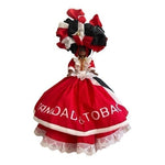 Trinidad & Tobago National Costume Doll 13" Vintage Caribbean Folk Art VG