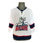 Hartford Wolf Pack AHL Hockey Jersey White Blue Red Polyester Youth Sz XL NWT