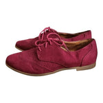 Xhilaration Purple Red Suede Oxford Shoes Women’s Size 10 Lace-Up Flats