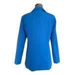 MODERN LUXE Women's Royal Blue Blazer Size L Single Button Long Sleeve NWOT