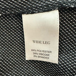 White House Black Market Contour Tweed Wide Leg Pants 10R Black Gray Lined EXC