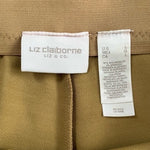 LIZ CLAIBORNE Mustard High Waist Equestrian Rider Pants Sz L Stretch Cuffed NWT