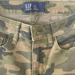 Gap Curvy Mid Rise Camouflage Cotton Skinny Jeans Womens Size 8 Green NWT