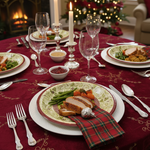 Craftmaster Mistletoe Swirls Christmas Paper Plates 10.25in Set of 18 NIP