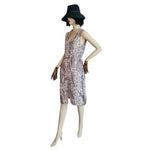 GRAHAM & SPENCER Womens Velvet Dress S Lilac Double Layer Midi Adjustable Straps