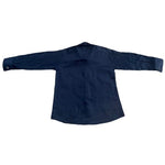 KOGO Premium Boys Navy Blue Long Sleeve Button Up Shirt Size M School Uniform