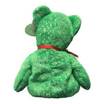TY Beanie Baby 2003 Decade Green Gold Sparkle Teddy Bear 9" Hologram Pin NWT