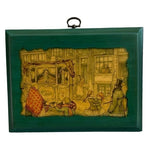Marcy Lawson Decoupage Wood Frame Fisherman Village Scene Vintage Handmade 9x7