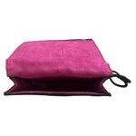 Givenchy Velvet Wristlet Black Magenta Pink Clutch Wallet Women's Accessory VG