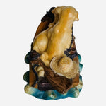 Puppies Figurine Golden Retrievers in Boat 6” Multicolored Resin Dog Statue VG