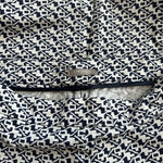 ORSAY White Navy Blue Geometric Pattern Straight Leg Pants EUR 40 M Cotton VG