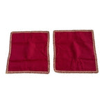 NianEr Burgundy Red Tan Decorative Pillow Covers 18"x18" Set of 2 Textured NIP