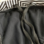Women’s Swim Bottom SPORTI Black & White Chevron Drawstring Swim Bikini Bottom