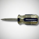 Vintage 8702 U.S.A. Stubby Slotted Flat Head Screwdriver Acetate Handle 3.5" VG