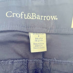 CROFT & BARROW Secretly Slimming Stretch Straight Leg Pants Navy Size 8 NWT