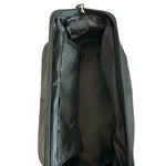 DOPP Black Satin Cowhide Leather Travel Bag Toiletries Case Mens Excellent