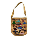 Unique Hand Embroidered Canvas Tote Bag Artisan Shoulder Purse Multicolor NWOT