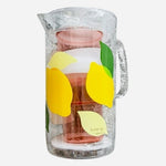 KATE SPADE Acrylic Pitcher & Cups Set Lemon Pattern 58oz Pitcher 2 Tumblers NIB