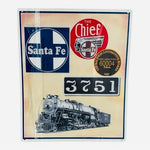 Santa Fe Train Metal Sign Vintage Railway Design Plaque New Sealed 10.5x12.5
