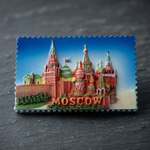 Moscow Russia Red Square Kremlin 3D Resin Fridge Magnet Thermometer Stamp New