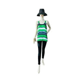 MICHAEL KORS Multicolor Stripe Satin Tank Top Women M Sleeveless Blouse EXC