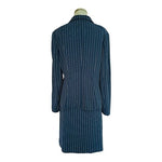 KENAR Navy Blue White Striped Women’s Pencil Skirt Suit Blazer & Skirt Set 10