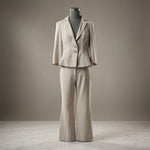 White House Black Market Womens 2pc Suit Set Blazer & Sleek Boot Pants Size 8 VG